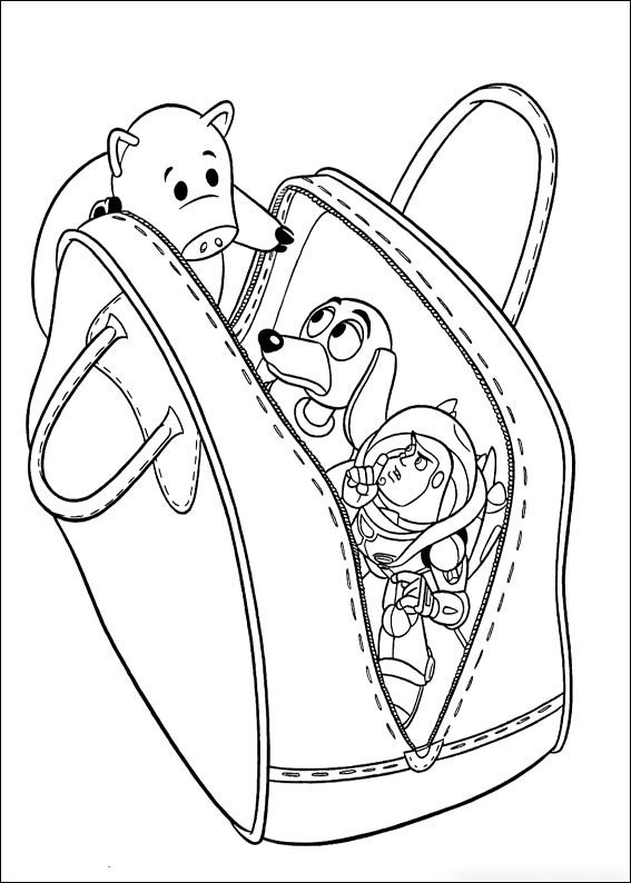 In the bag Coloring Pages - Toy Story Coloring Pages - Coloring Pages