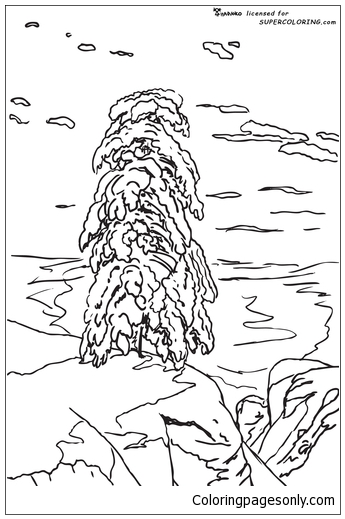 In The Northern Wilderness Of Ivan Shishkin Coloring Pages