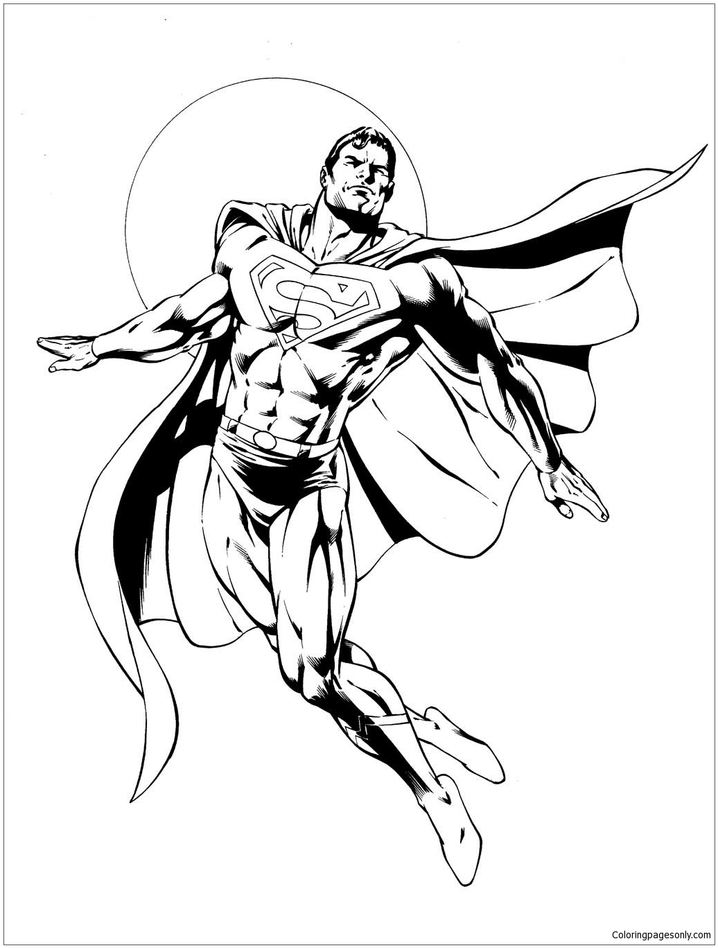 Incredible Superman Coloring Page Free Printable Coloring Pages
