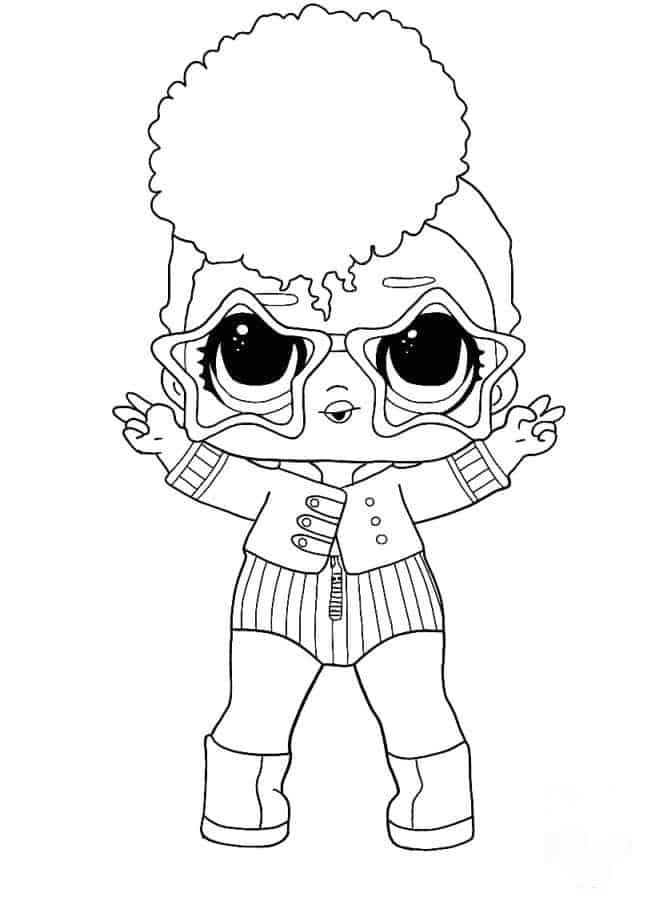 Lol Suprise Doll Independent Queen Coloring Page