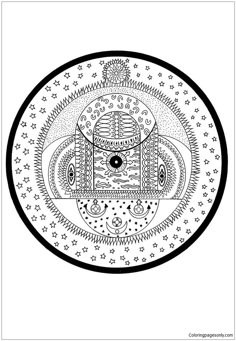 Indisches kosmisches Sphären-Mandala von Mandala