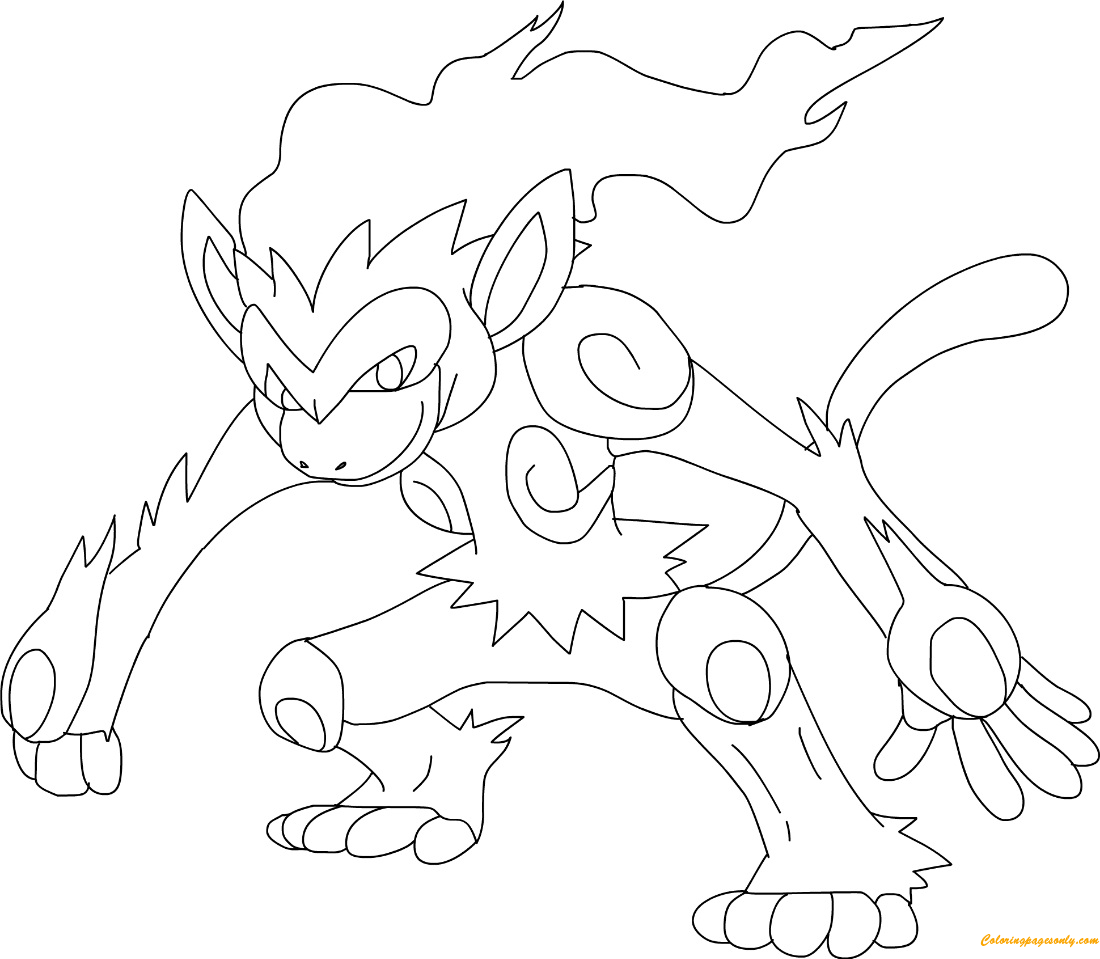 Infernape Pokemon Coloring Pages