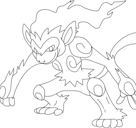 Infernape Coloring Page