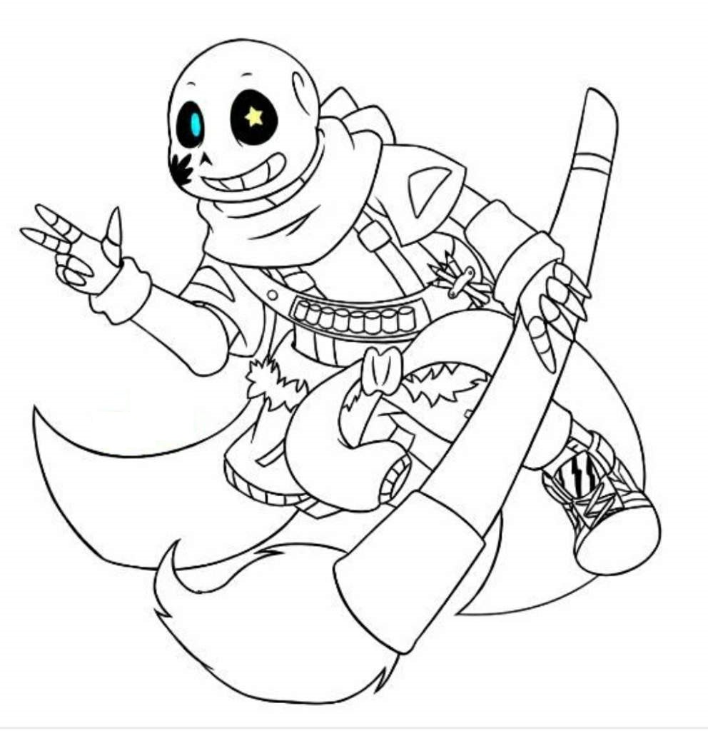 Ink Sans Coloring Pages - Sans Coloring Pages - Coloring Pages For Kids