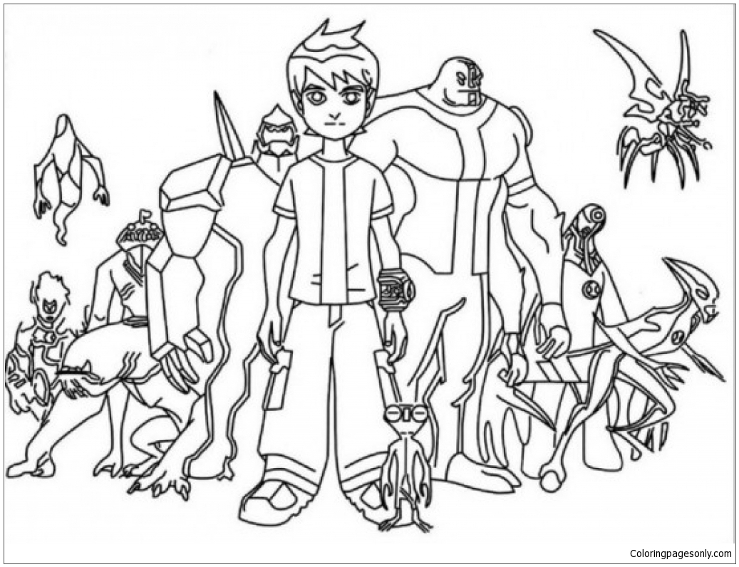 Inspiring Ben 10 Coloring Page Free Printable Coloring Pages