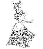 International Womens Day Zentangle Coloring Page