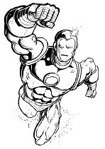 Coloriage de super-héros d'Iron Man