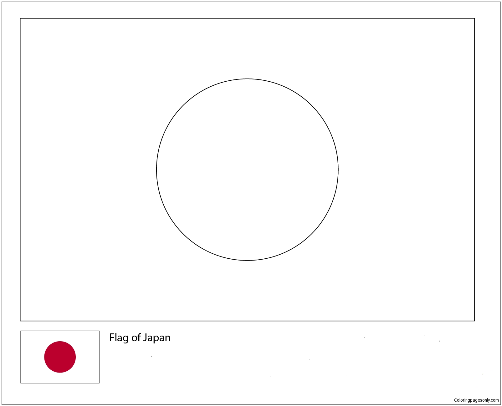 Раскраска Чемпионат мира по футболу 2018 года с флагом Японии