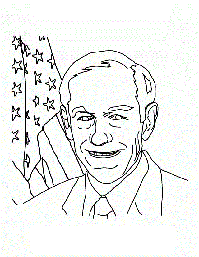 Página para colorir de imagem séria de Joe Biden