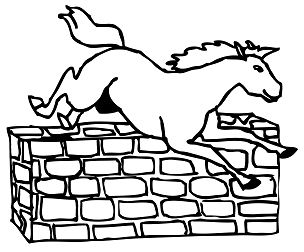Jumping Horse 1 Coloring Pages
