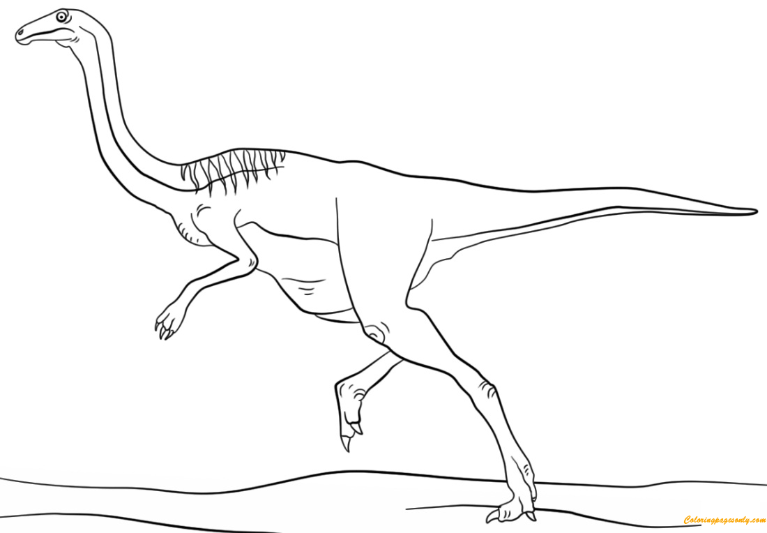 Jura-Gallimimus von Saurischian-Dinosauriern
