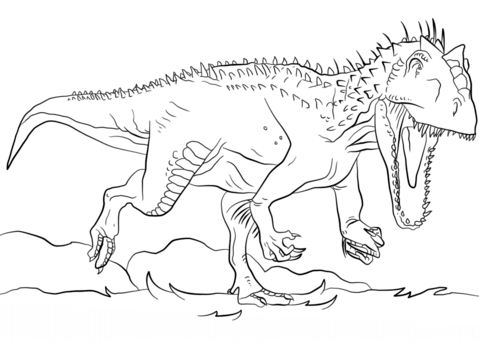 Jurassic Park Indominus Rex Coloring Page