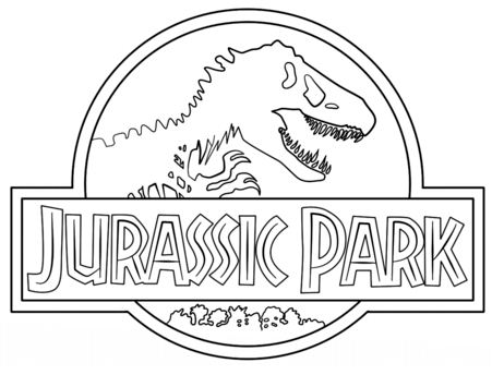 Jurassic Park Logo Coloring Pages