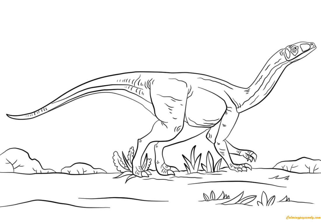 Jurassic Park Mussaurus Dinosaurs Coloring Page - Free Printable ...