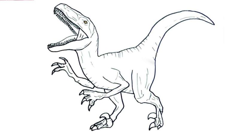 T Rex Jurassic World Coloring Page
