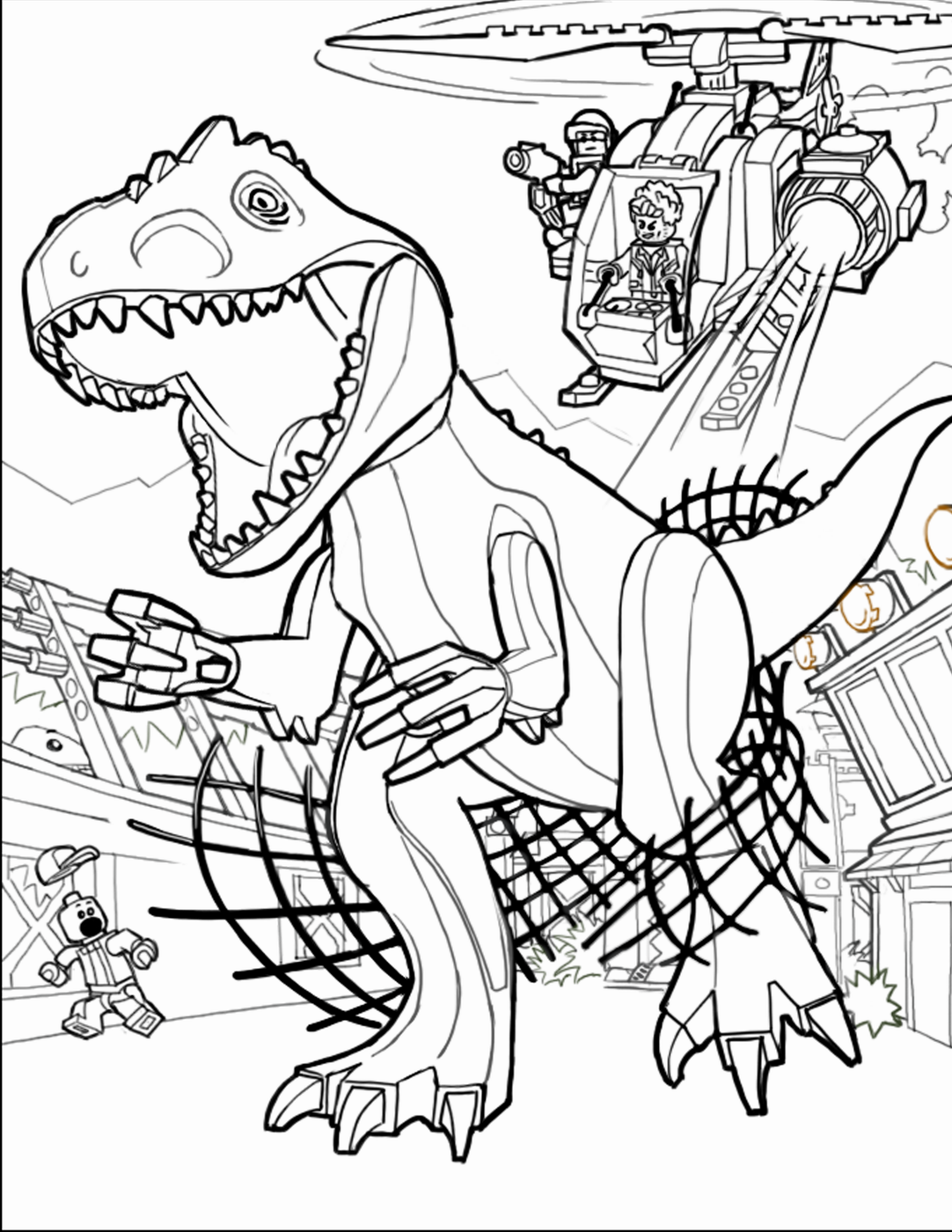 Desenhos para colorir do Jurassic World do Jurassic World