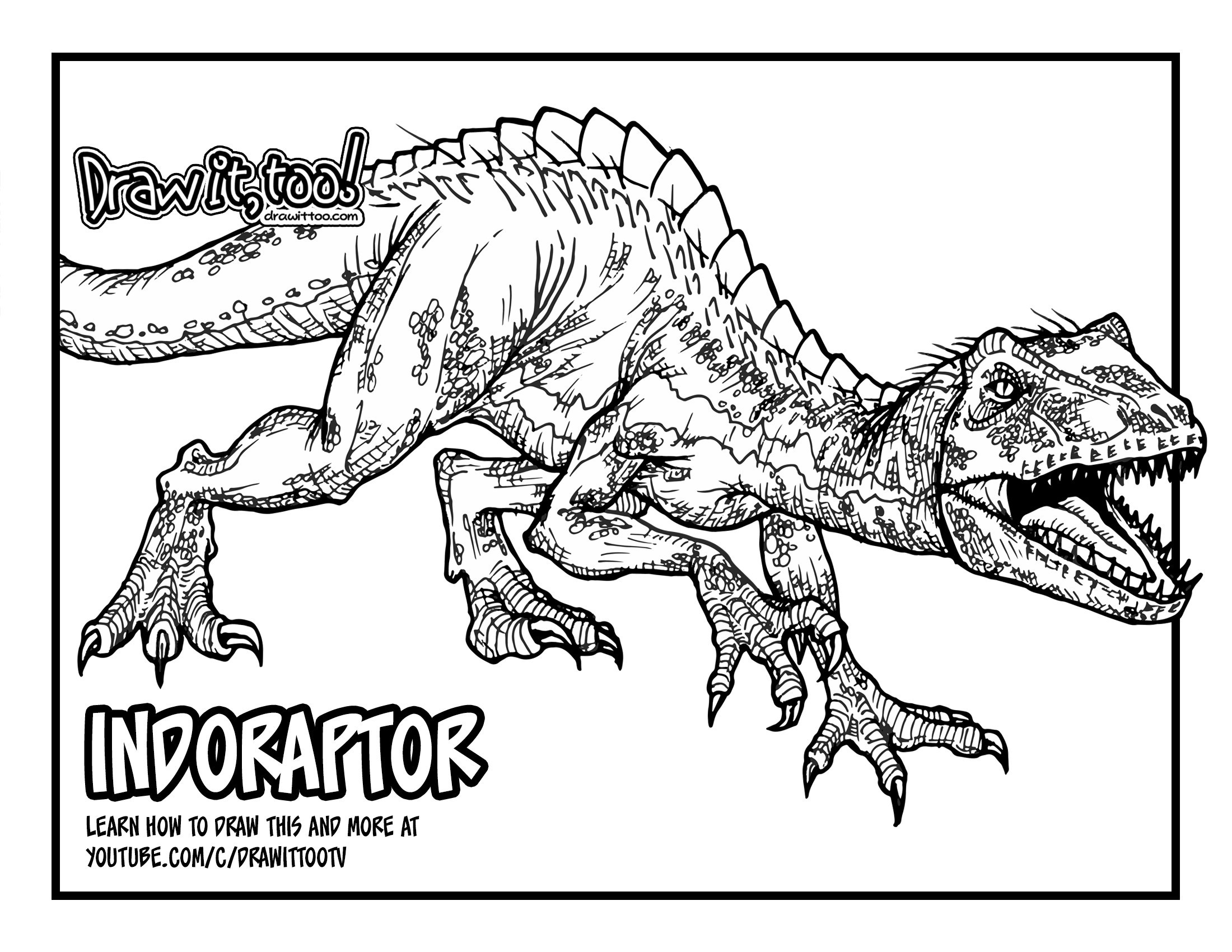 Color Page Jurassic World Coloring Page