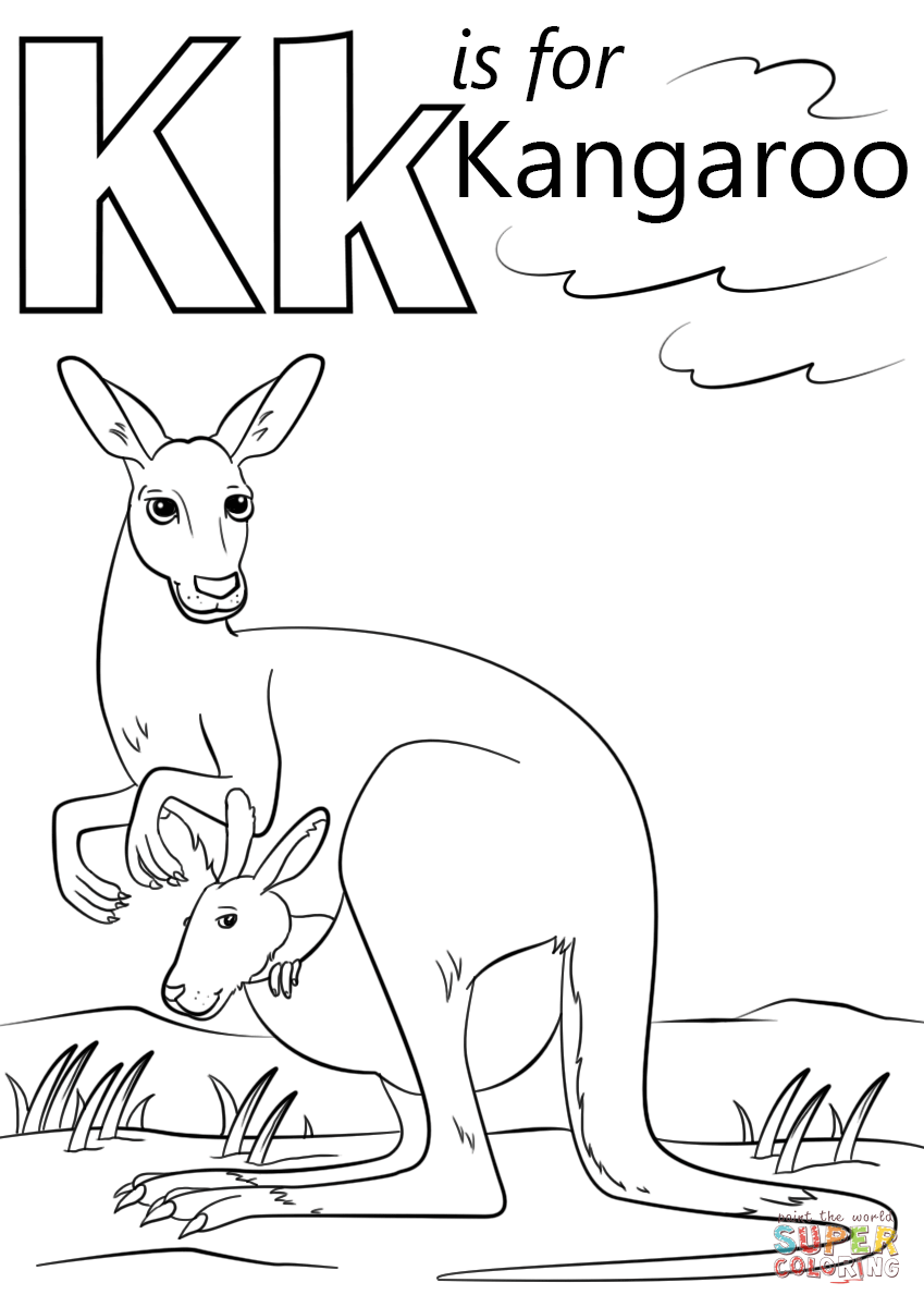 K is voor Kangoeroe uit Letter K
