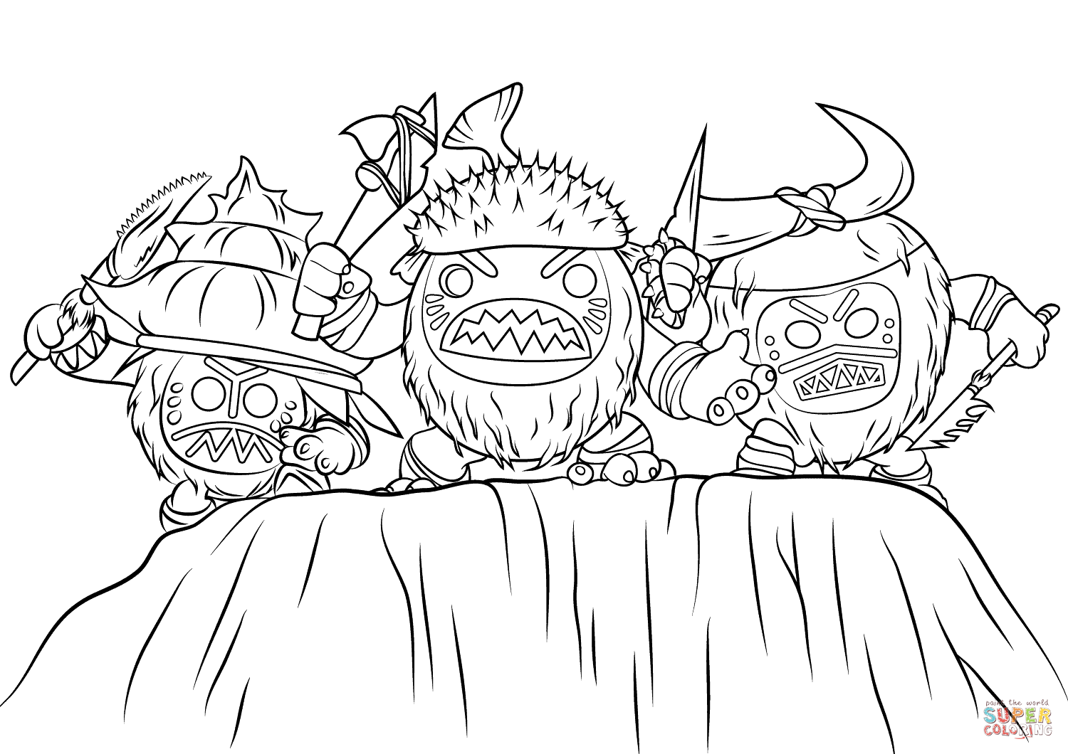 Kakamora from Moana Coloring Pages