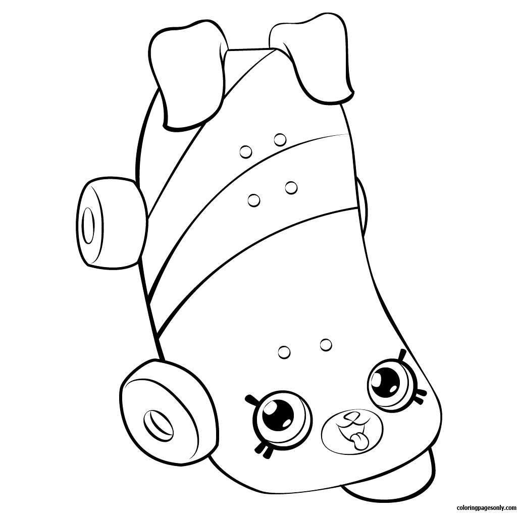 Katie Skateboard Shopkin 5 Coloring Pages