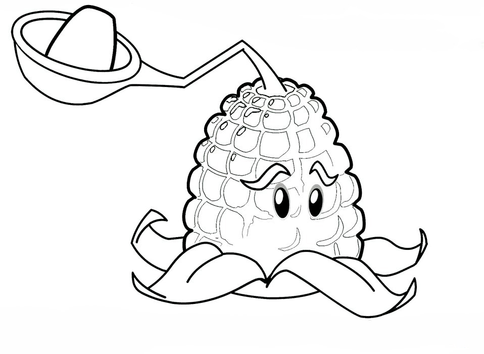 Kernel-pult Coloring Pages - Plants vs Zombies Coloring Pages