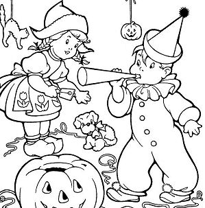 Kids Halloween Coloring Page
