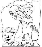 Kids In Halloween Costumes Coloring Pages