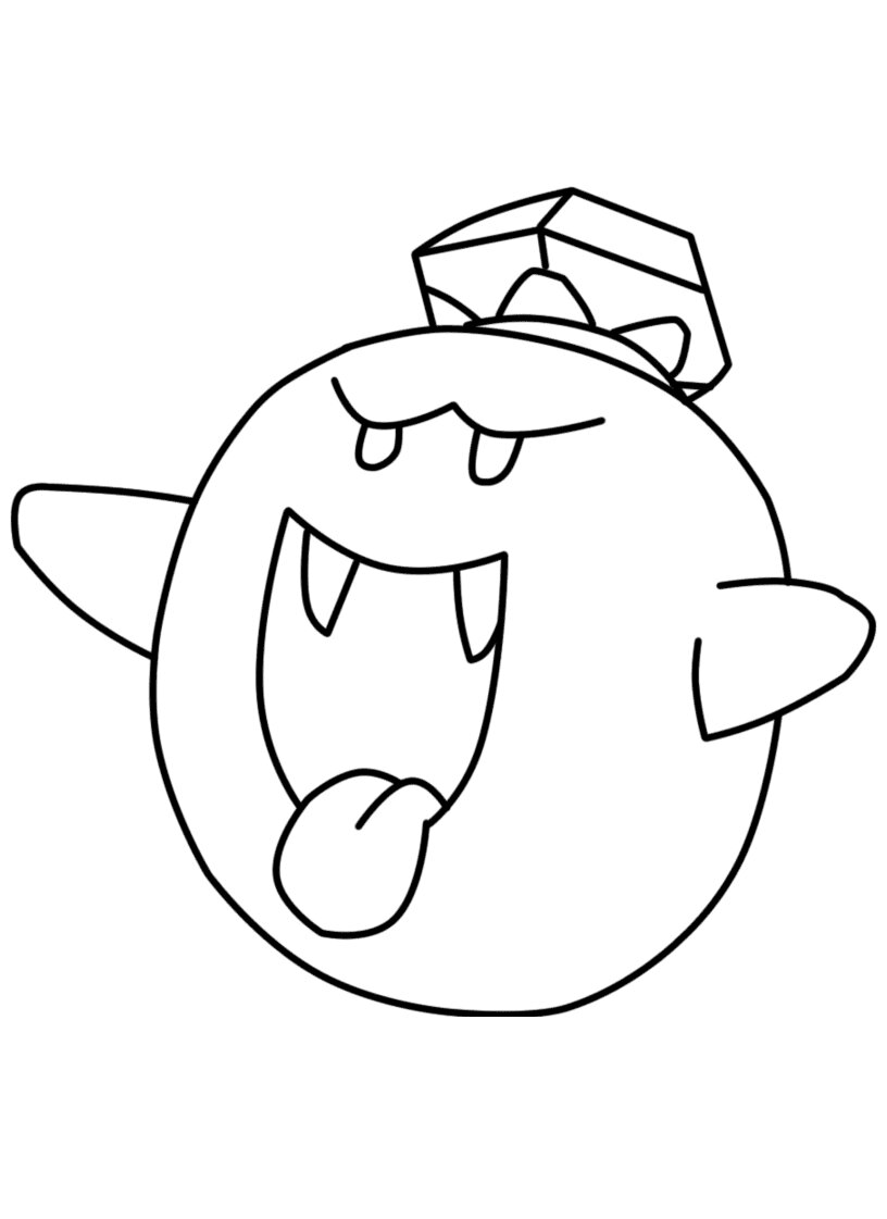 King Boo World of Smash Bros Lawl Coloring Pages   Super Mario ...