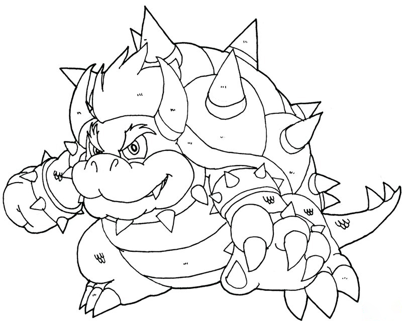 King Koopa Battle For No Or Yes Cuss Words Coloring Pages