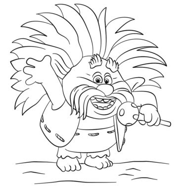 King Peppy From Trolls Coloring Pages