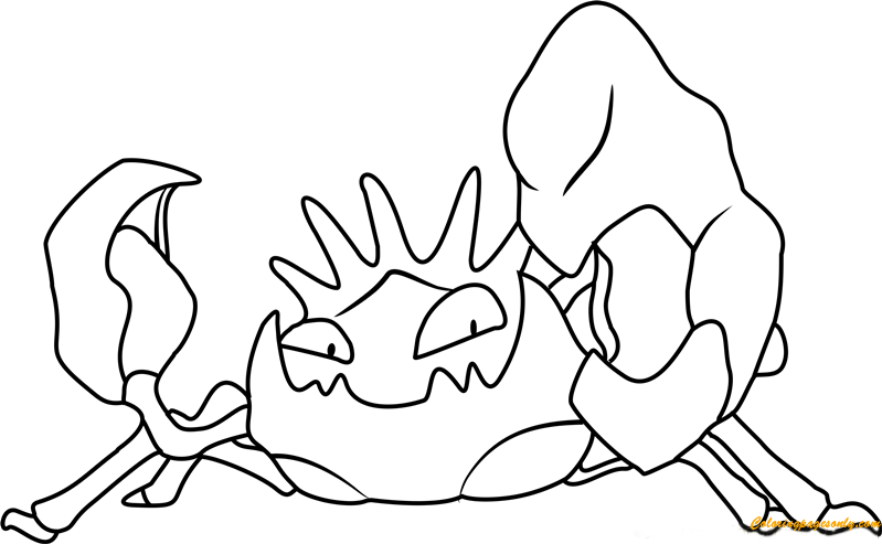 Kingler Pokemon Coloring Pages
