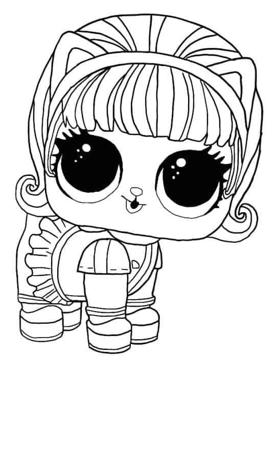 Lol Suprise Doll Kitty 500 Coloring Pages