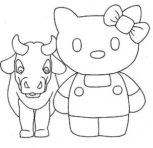 Kitty1 Full Coloring Pages