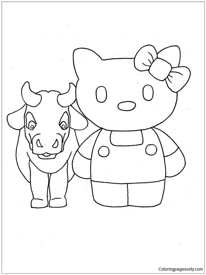 Kitty1 Full Coloring Page