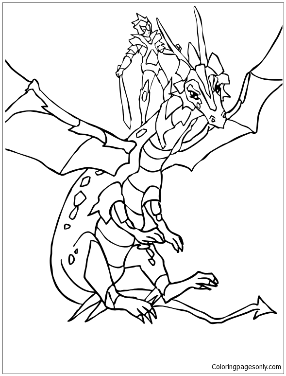 Knight And Dragon Coloring Pages - Dragon Coloring Pages - Coloring