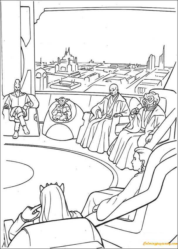 Встреча рыцарей-джедаев из персонажей «Звездных войн»