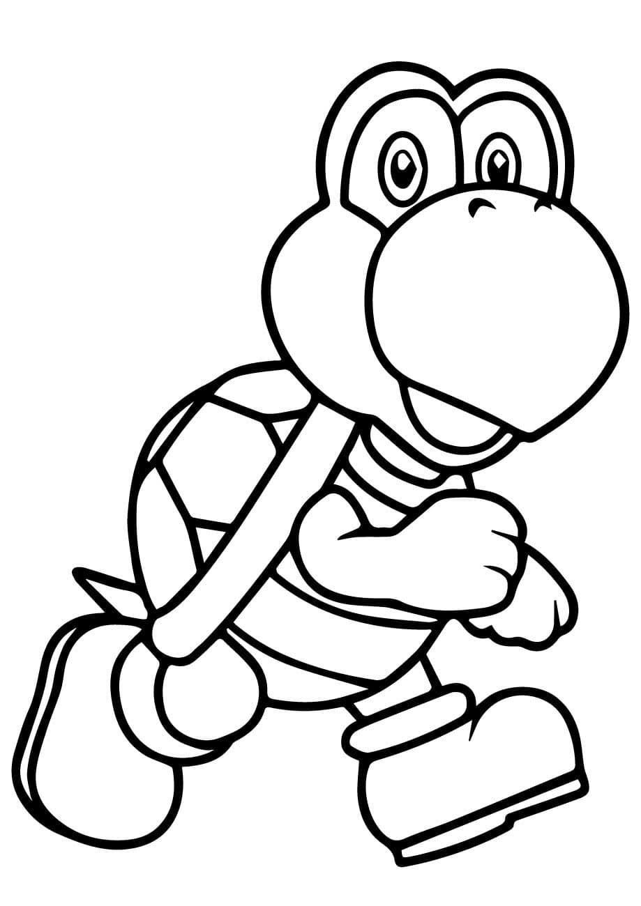 Koopa Troopa from Super Mario Bros Coloring Page