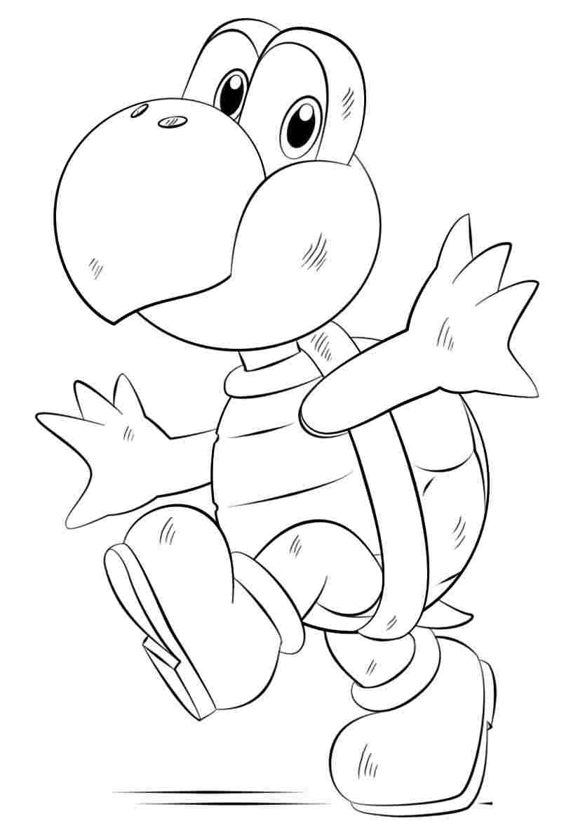 Koopa troopa goes to school Coloring Page