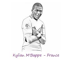 Kylian Mbappé-Bild 1 Malvorlage