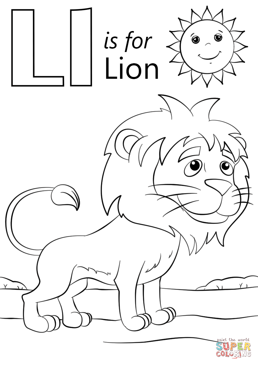 L Is For Lion Coloring Pages
