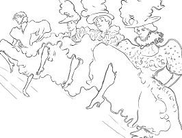 La Troupe De Mlle Eglantine by Toulouse Coloring Pages