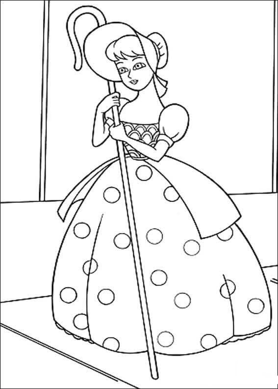 Lady Bo Peep Coloring Page