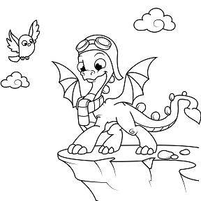 Download Medieval Dragon Coloring Page - Free Coloring Pages Online