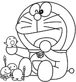 Laughing Doraemon Rofl Coloring Pages