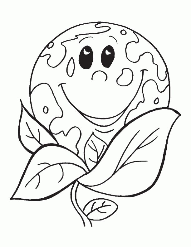 Leaves hug the earth Coloring Pages
