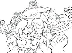 Team Iron man and Batman 4 Coloring Pages