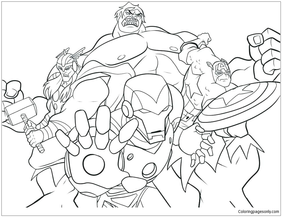Team Iron man and Batman 4 Coloring Pages