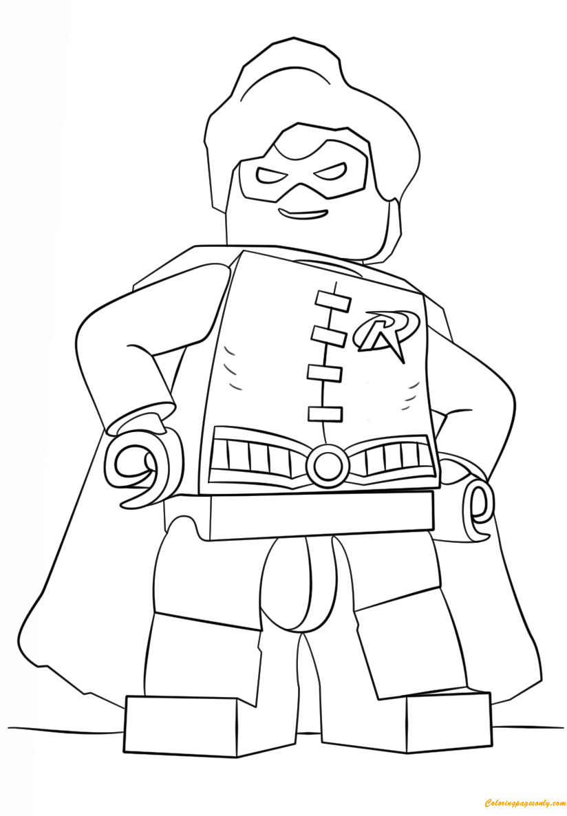 Lego Batman Robin Coloring Pages