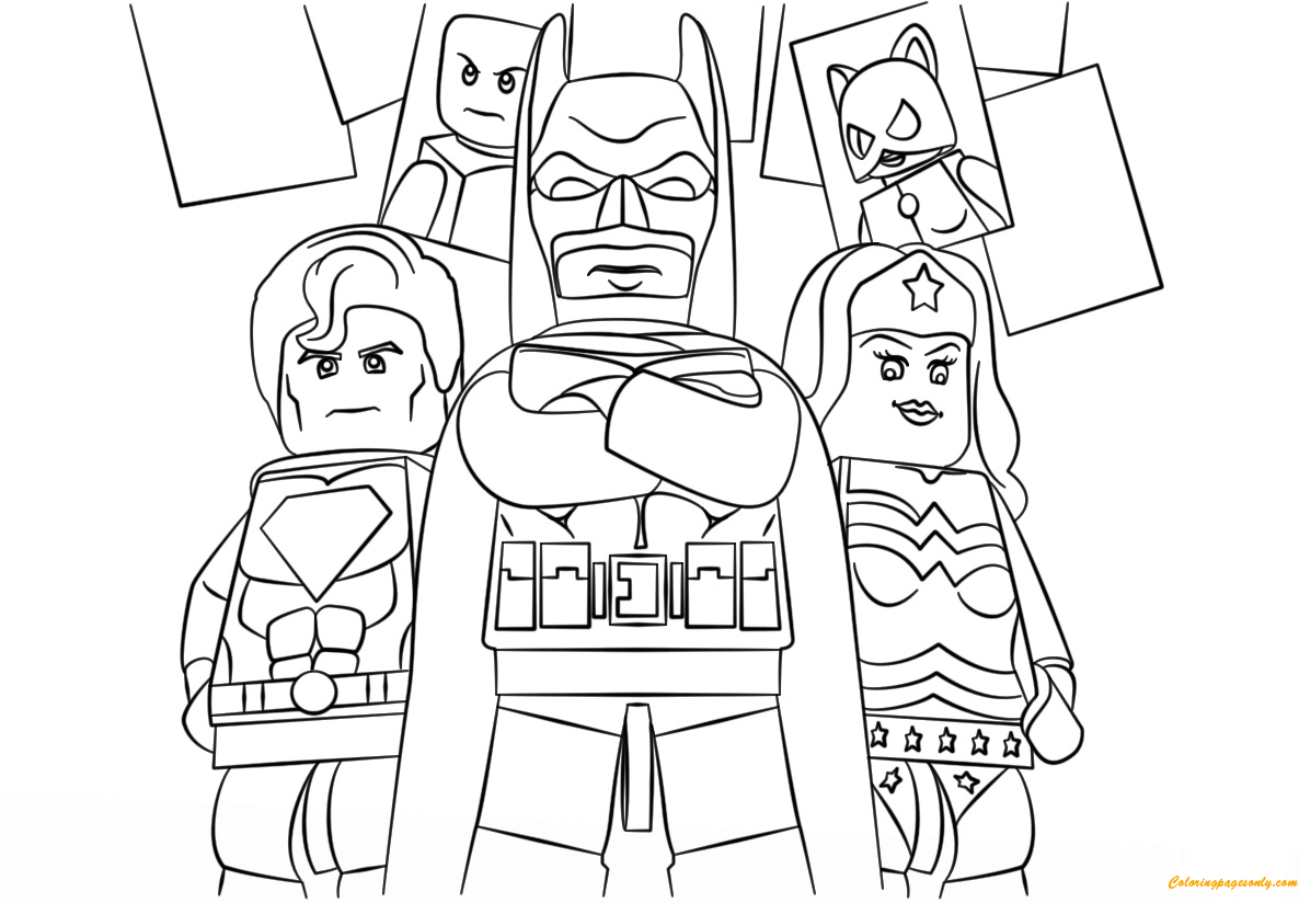 Lego Batman Super Heroes Coloring Page