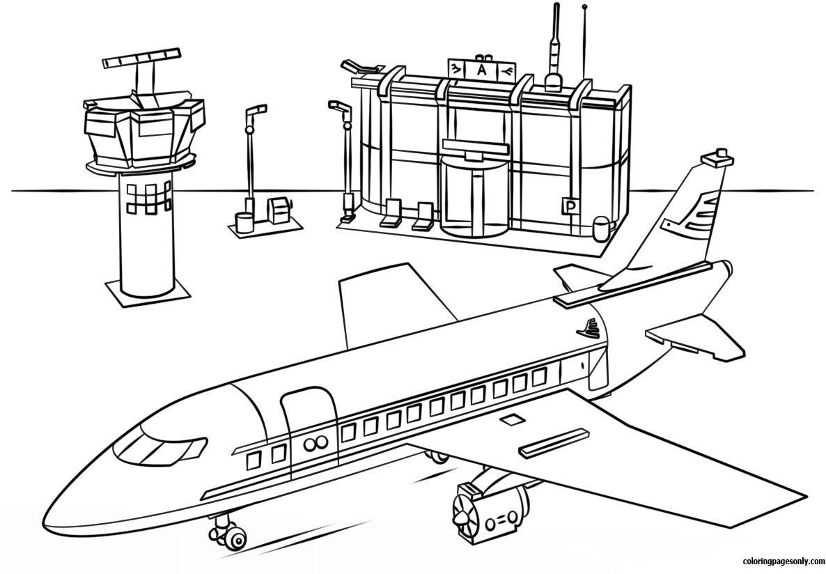 Lego City Airport Coloring Pages